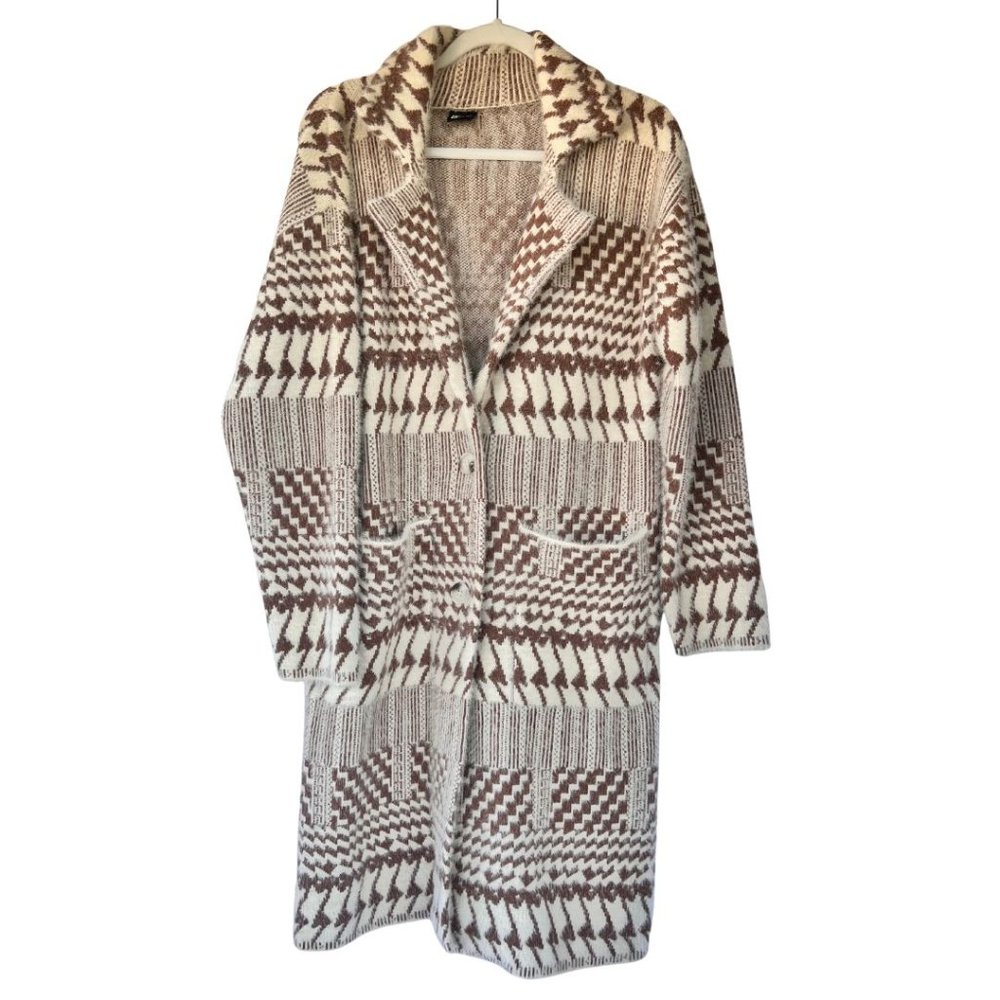 Love Token Zendaya Printed Sweater Coat